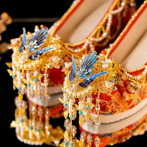 Antique - style Chinese Hanfu Female Wedding Shoes