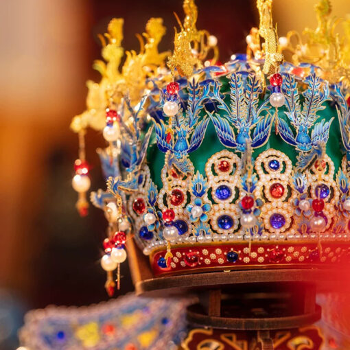 Empress Xiaoduan-inspired Metal Filigree Phoenix Coronet - Artisanal Birthday Gift with Ming Dynasty Legacy